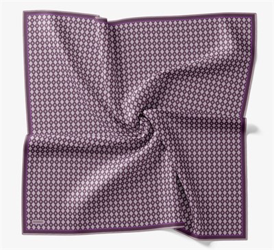 Soft Eşarp Retro Geometrik Mürdüm
