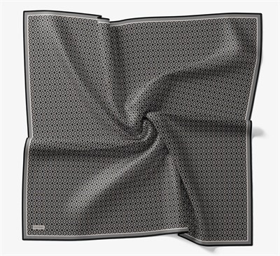 Soft Eşarp Retro Geometrik Siyah