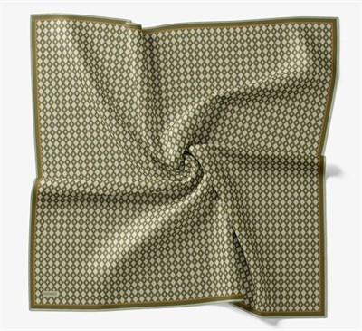 Soft Eşarp Retro Geometrik Su Yeşili