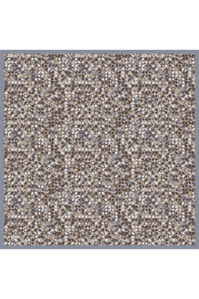Soft Eşarp Retro Mozaik Gri 90x90