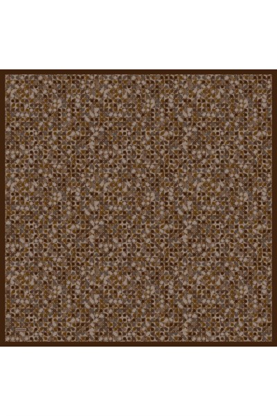 Soft Eşarp Retro Mozaik Kiremit 90x90