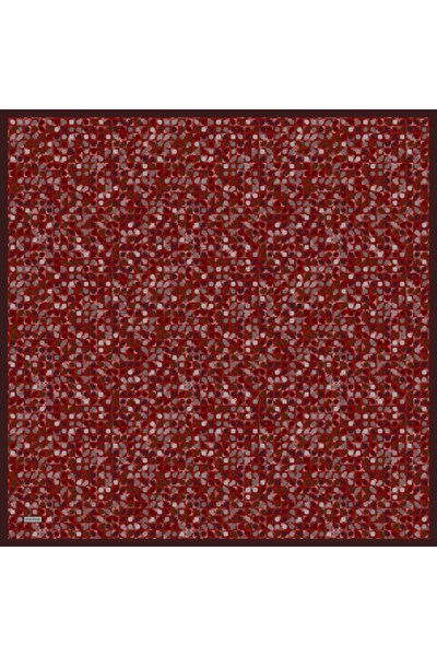 Soft Eşarp Retro Mozaik Kırmızı 90x90