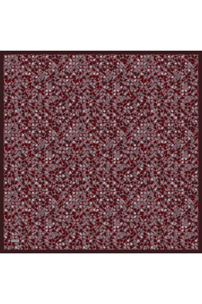 Soft Eşarp Retro Mozaik Koyu Gri 90x90