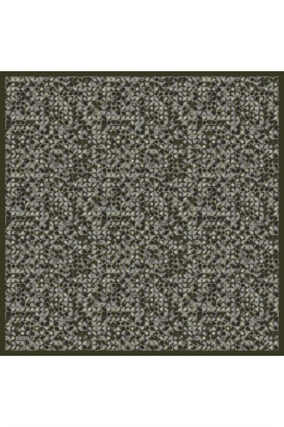 Soft Eşarp Retro Mozaik Koyu Yeşil 90x90