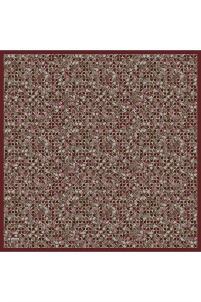 Soft Eşarp Retro Mozaik Küf Yeşili 90x90