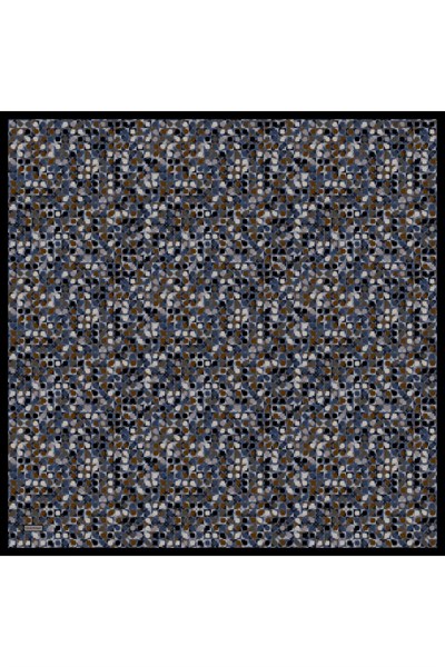 Soft Eşarp Retro Mozaik Mavi 90x90