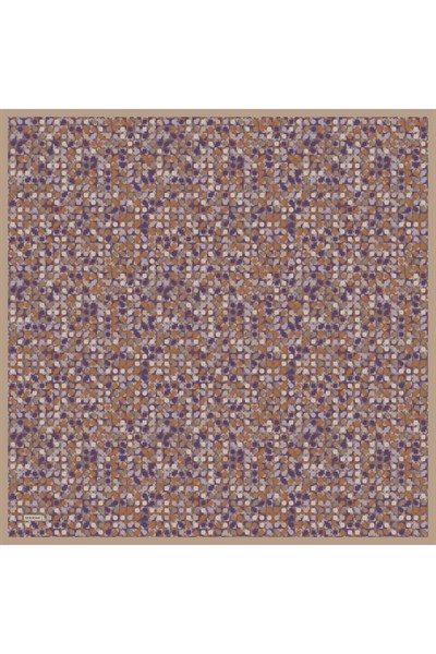 Soft Eşarp Retro Mozaik Mor 90x90