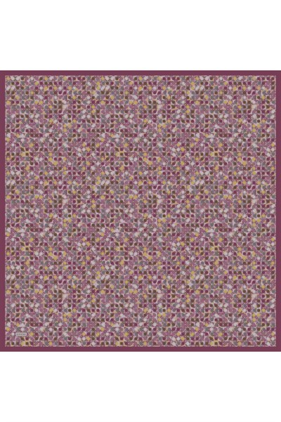 Soft Eşarp Retro Mozaik Pembe 90x90