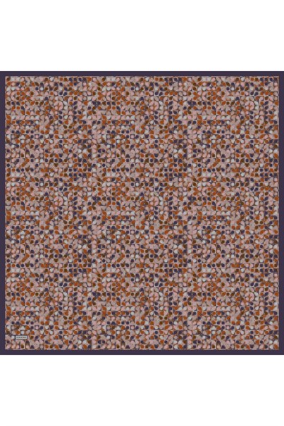 Soft Eşarp Retro Mozaik Turuncu 90x90