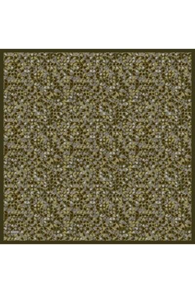 Soft Eşarp Retro Mozaik Yeşil 90x90