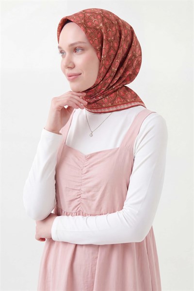Soft Eşarp Rûmi Çikolata Kahve 90x90