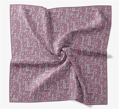 Soft Eşarp Soyut Pembe
