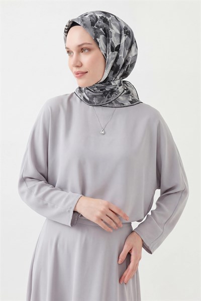 Soft Eşarp Suluboya Gri 90x90