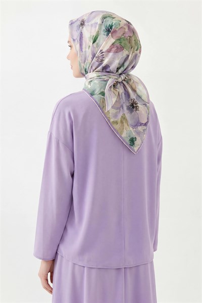 Soft Eşarp Suluboya Lila 90x90