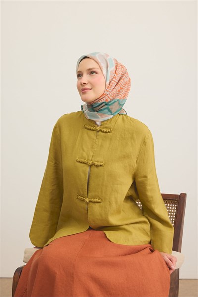 Soft Eşarp Urban Patch Koyu Yeşil