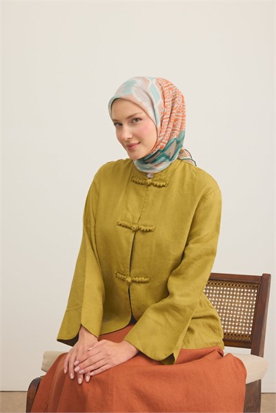 Soft Eşarp Urban Patch Koyu Yeşil