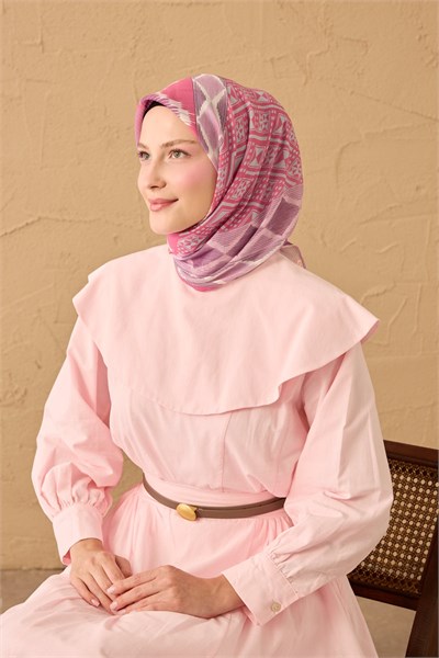Soft Eşarp Urban Patch Pembe