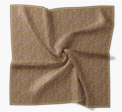 Soft Eşarp Vintage Floral Açık Vizon
