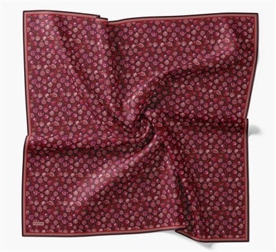 Soft Eşarp Vintage Floral Bordo