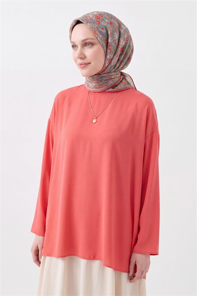 Soft Eşarp Vintage Floral Koyu Gri