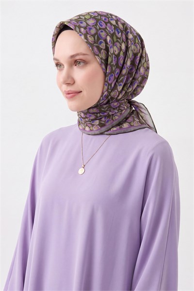 Soft Eşarp Vintage Floral Koyu Yeşil