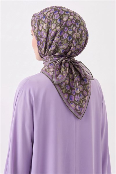 Soft Eşarp Vintage Floral Koyu Yeşil