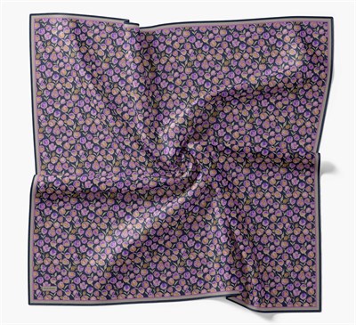 Soft Eşarp Vintage Floral Lacivert
