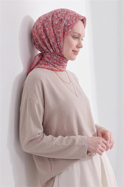 Soft Eşarp Vintage Floral Mor