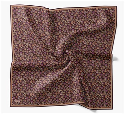 Soft Eşarp Vintage Floral Mürdüm