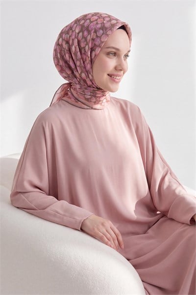 Soft Eşarp Vintage Floral Pembe