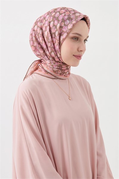 Soft Eşarp Vintage Floral Pembe