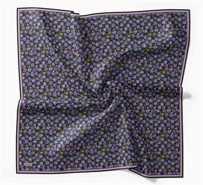 Soft Eşarp Vintage Floral Siyah