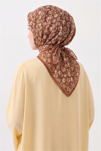 Soft Eşarp Vintage Floral Tarçın