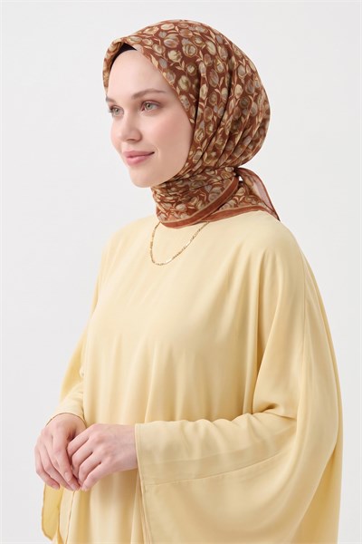 Soft Eşarp Vintage Floral Tarçın