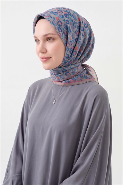 Soft Eşarp Vintage Floral Vizon