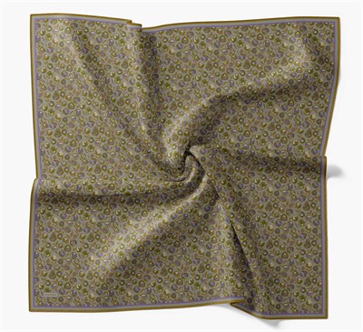 Soft Eşarp Vintage Floral Yeşil