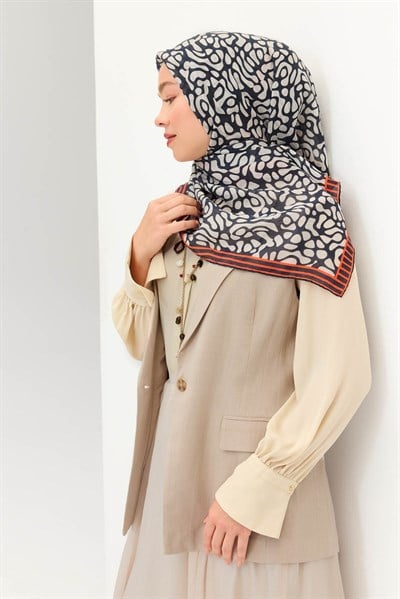 Tencel Monare Eşarp Palet Lacivert