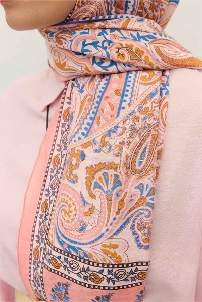 Tencel Monare Şal Bohem Pembe