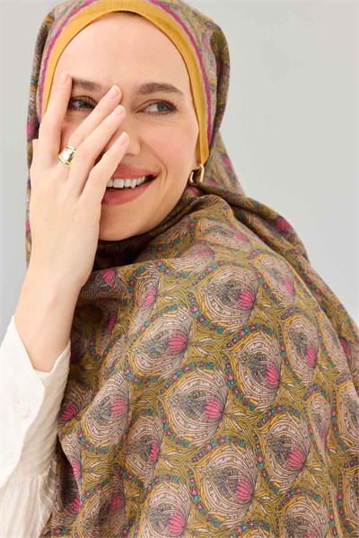Tencel Monare Şal Tomurcuk Sarı
