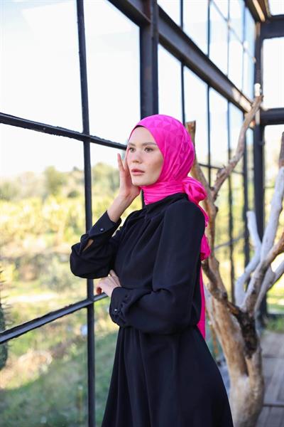 Triangle Desen İpeksi Jakar Şal İran Pembesi 9005-25