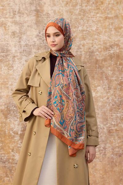 Turuncu Hint Vual Şal -  5003-04