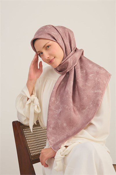 Twill İpek Büyük Boy Eşarp Pembe