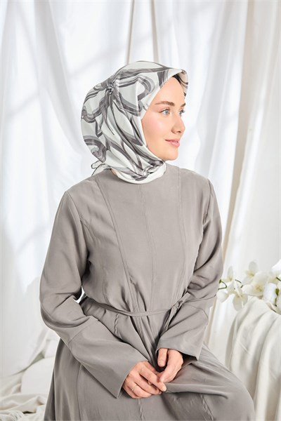 Twill İpek Eşarp Bloom Beyaz