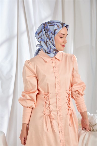 Twill İpek Eşarp Bloom Lila Mavi