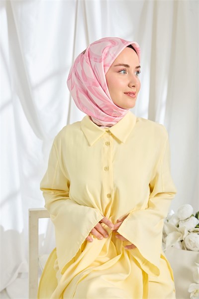 Twill İpek Eşarp Bloom Pembe