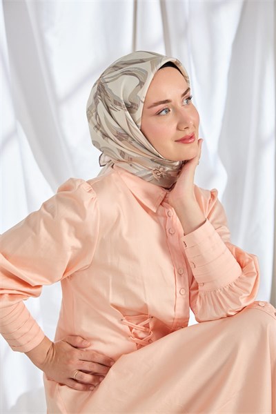 Twill İpek Eşarp Bloom Taş