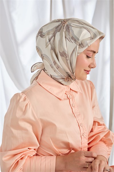 Twill İpek Eşarp Bloom Taş