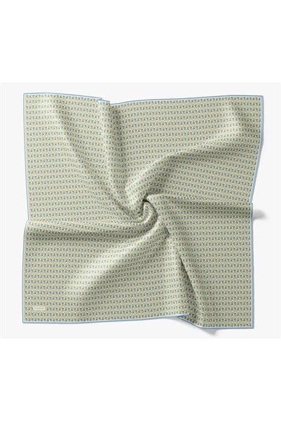 Twill İpek Eşarp Geometric Pattern Fıstık Yeşili