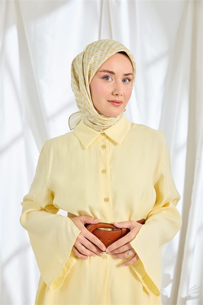Twill İpek Eşarp Geometrik Taş