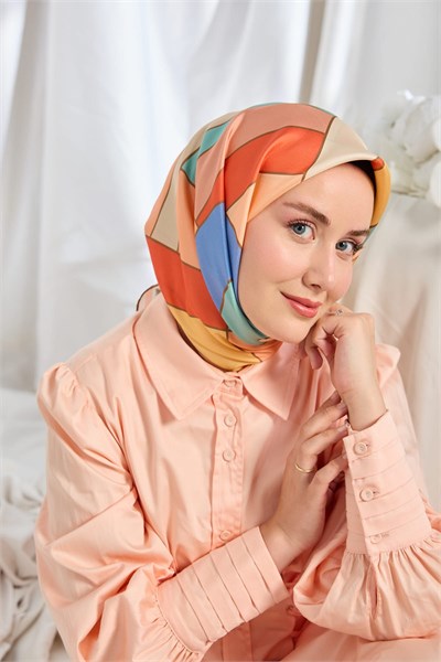 Twill İpek Eşarp Mid-Century Yavruağzı